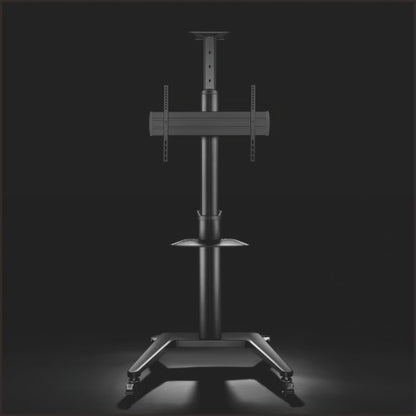 VSYS VTLS12-46TW aluminum TV cart stand, matte black colorway