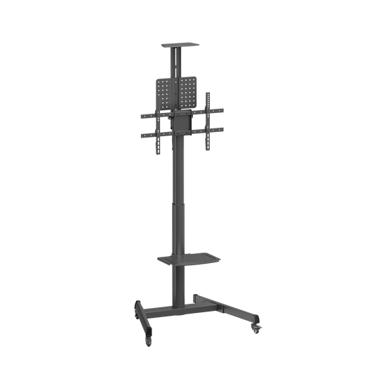 VSYS VTLS17H-46TW crank-adjustable TV cart stand, front view
