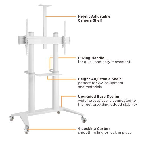 VSYS VTLX12-610TW camera shelf and D-ring handle features