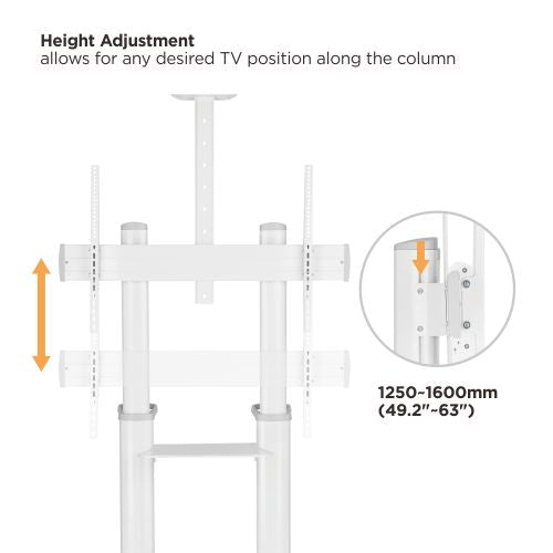 VSYS VTLX12-610TW tilt range and height adjustment feature