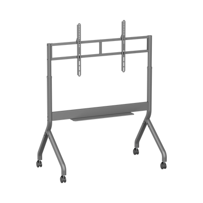 VSYS VTLX16M-612FW motorized height-adjustable TV cart, rear angled view