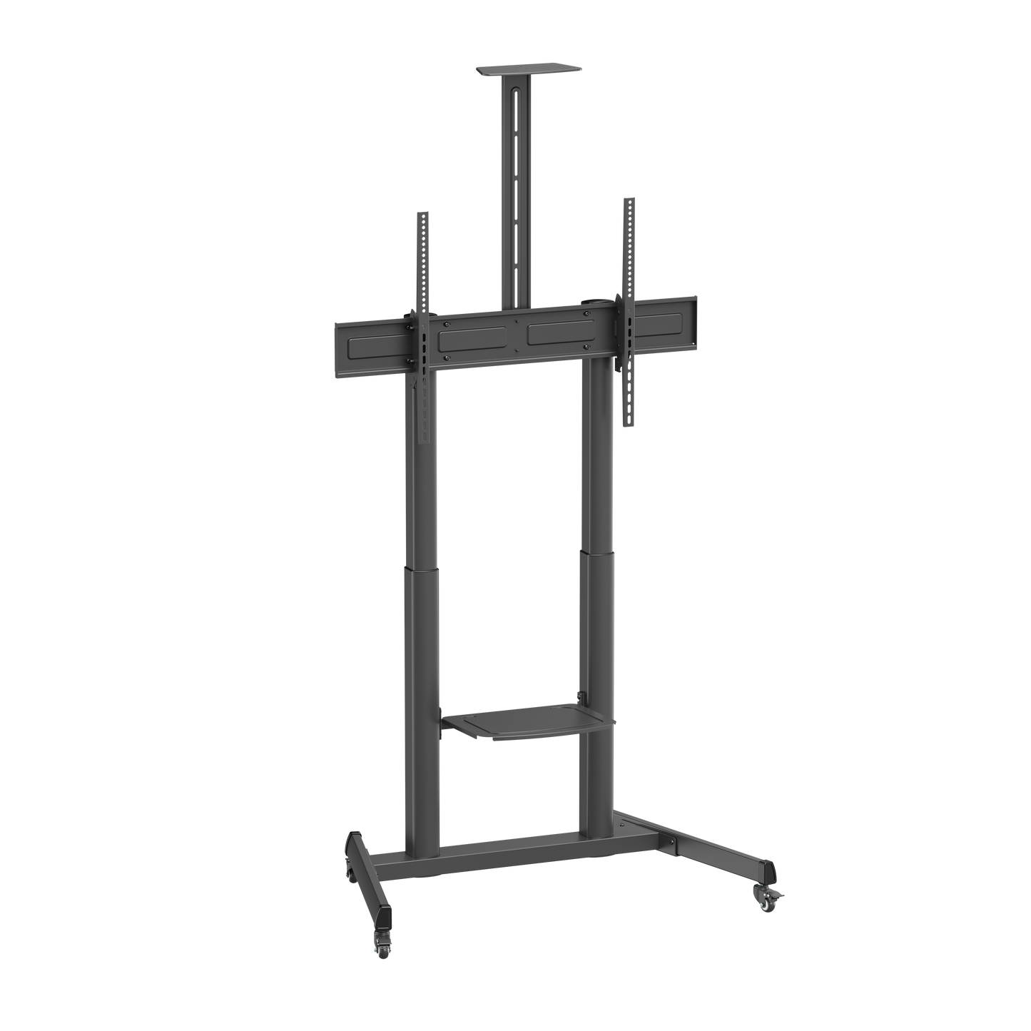 VSYS VTLX17-610TW telescoping TV cart stand, angled view