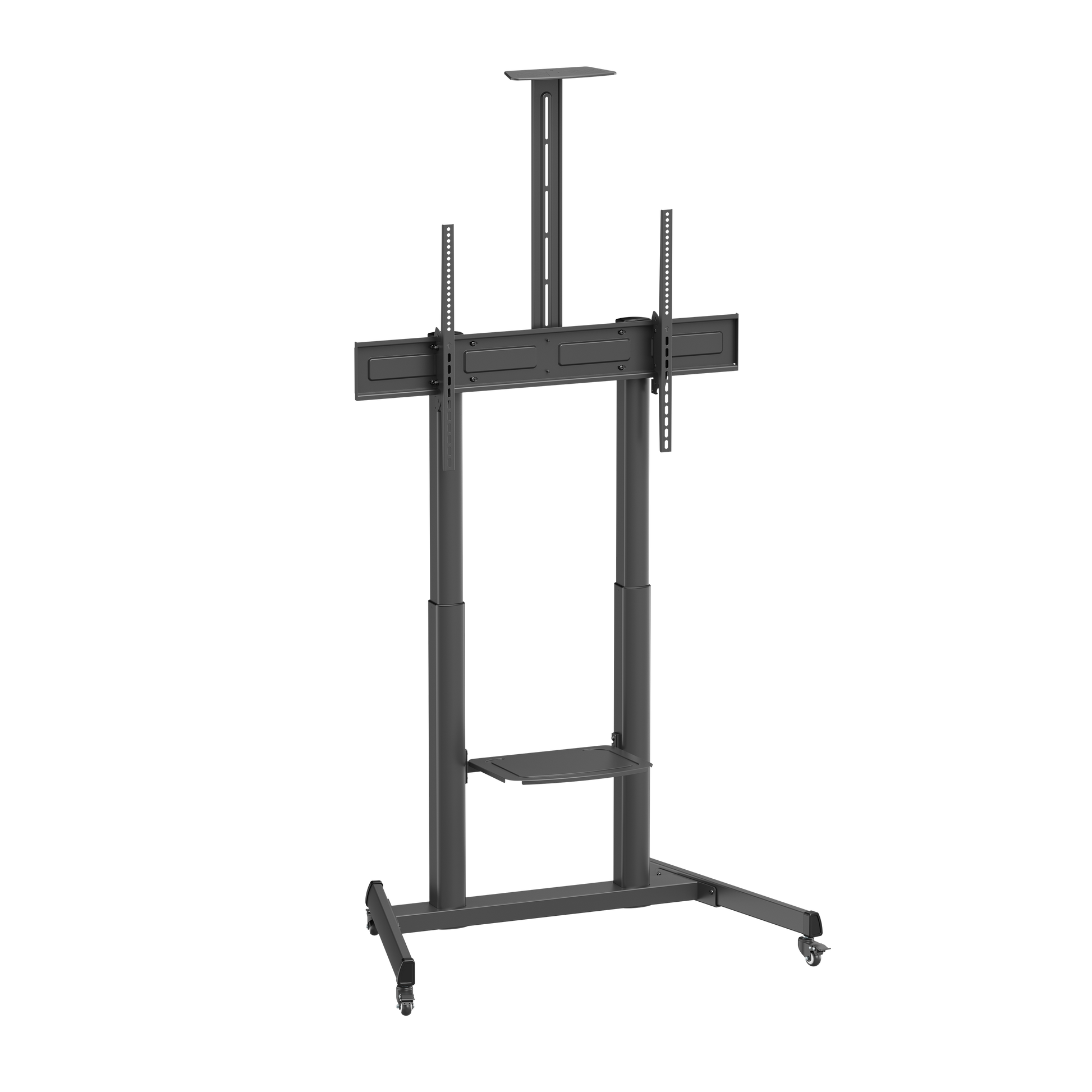 VSYS VTLX17-610TW telescoping TV cart stand, angled view