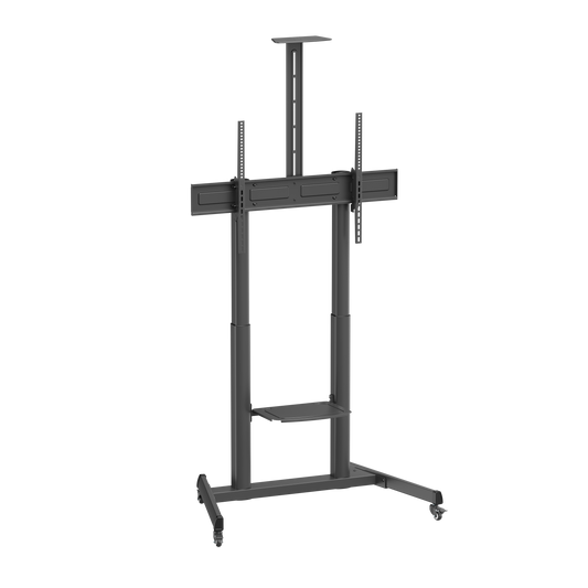 VSYS VTLX17-610TW telescoping TV cart stand, angled view
